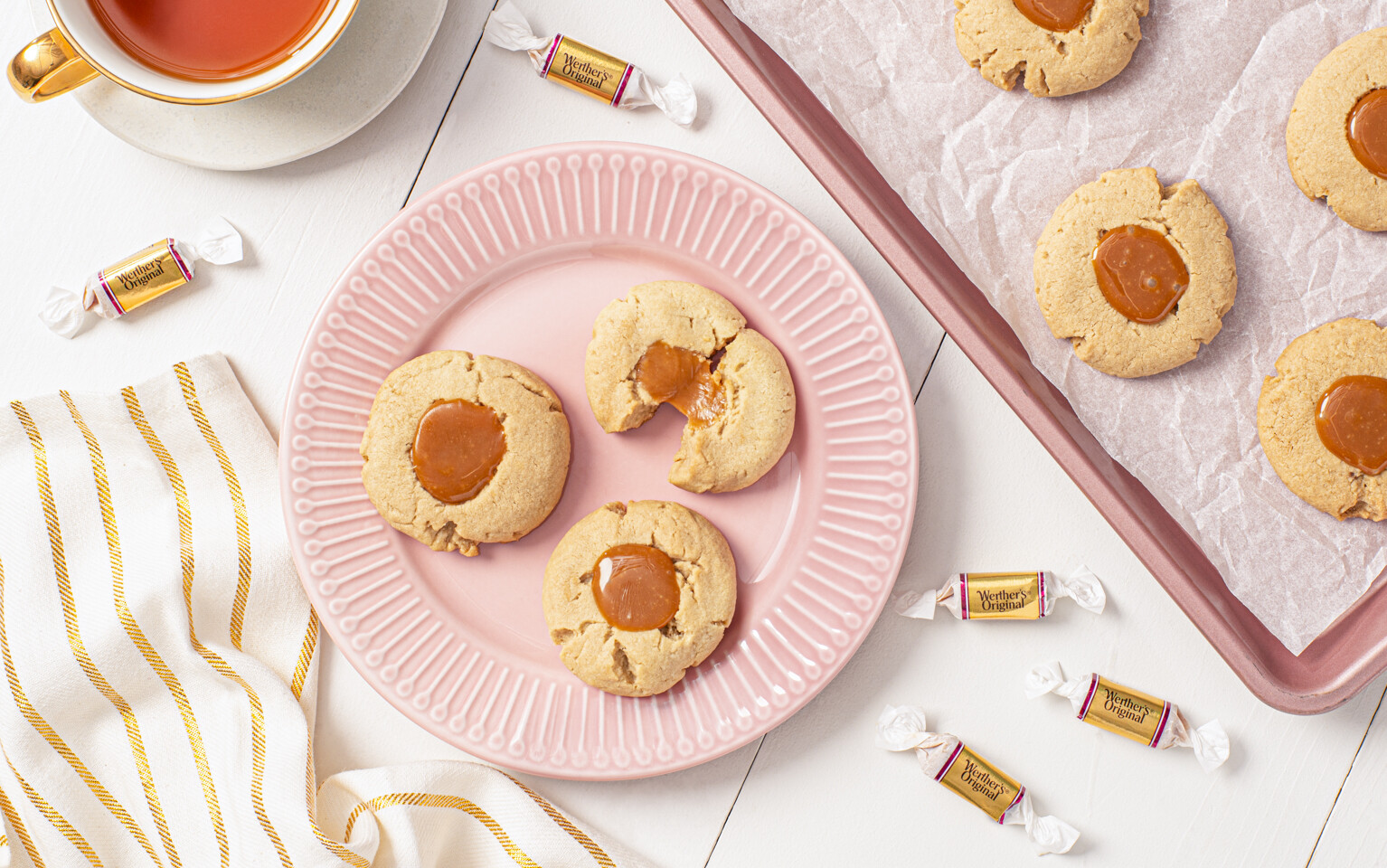 Soft Caramel Almond Cookies