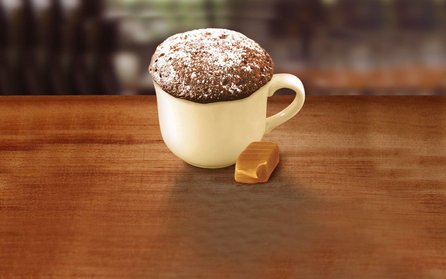 Cocoa Caramel Mug Cake