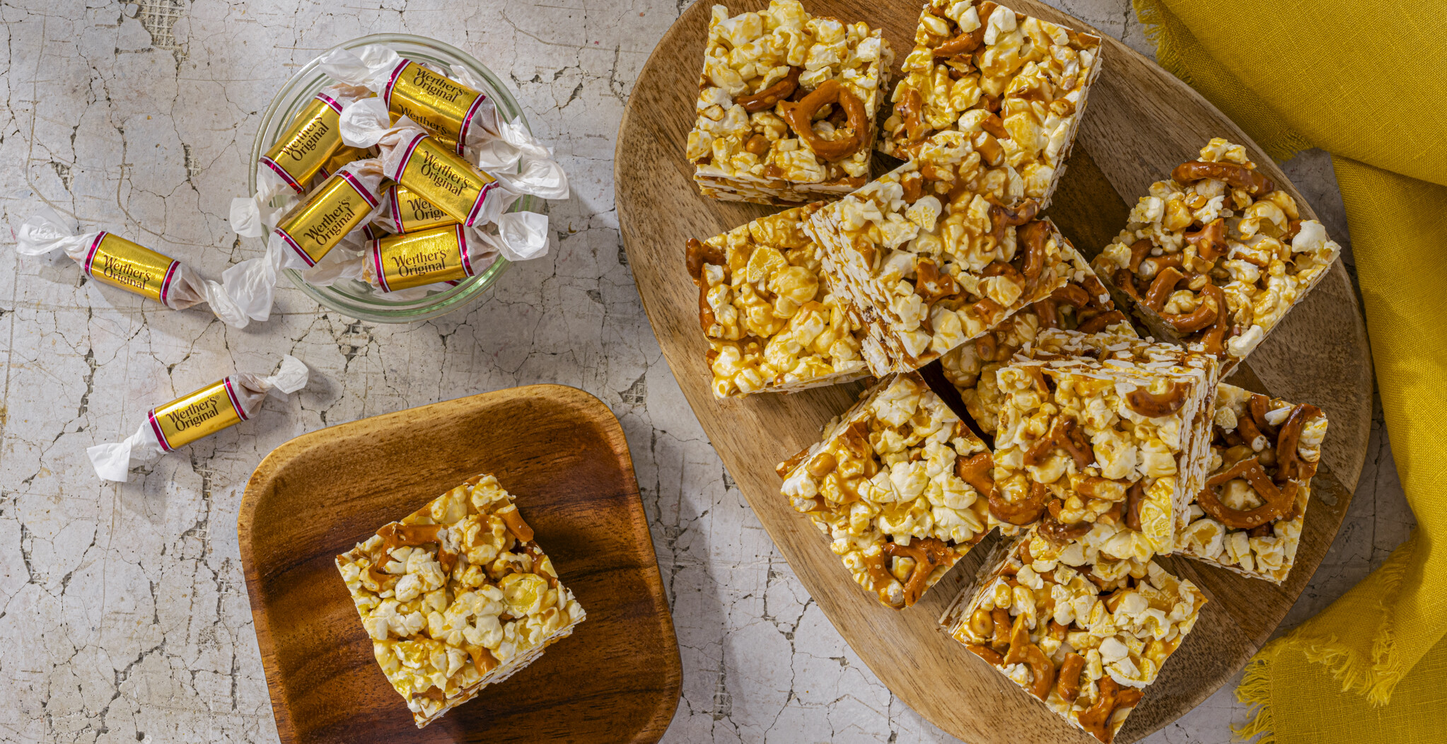 Sweet and Salty Caramel Squares