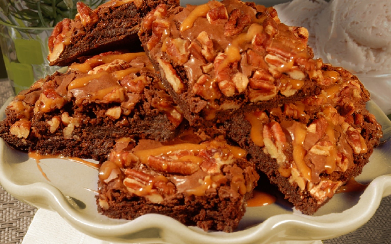 Brownies aux pacanes et au caramel